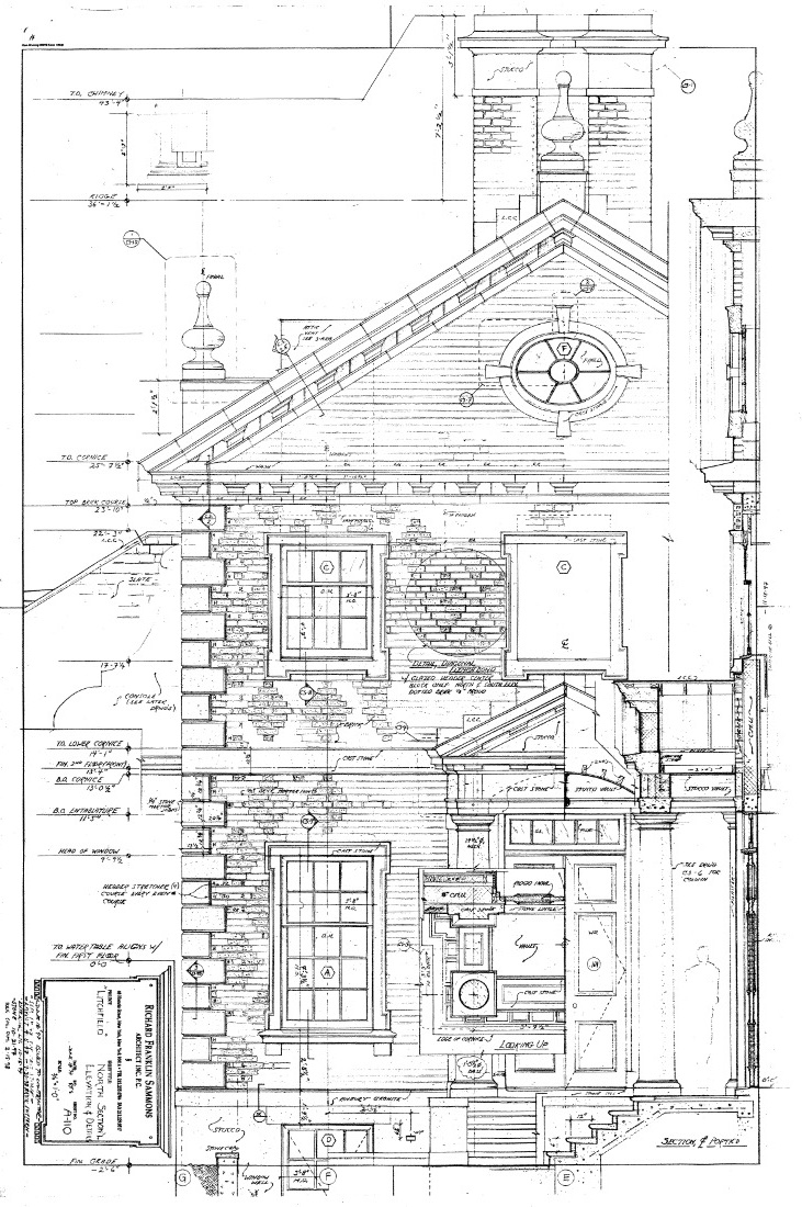 Georgian Style House Litchfield North Section Drawing