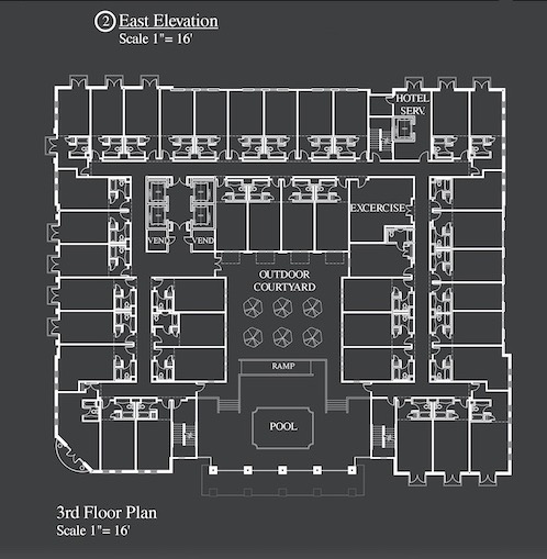 Hotel Bennett Plan Elevation 3rd Floor Plan