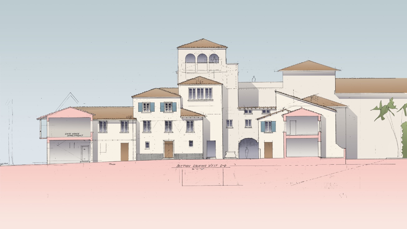Mixed-Use Streetscape Section Elevation